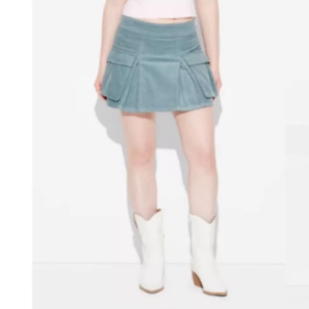 Wild Fable NWT Blue Corduroy Mini Skirt Size Small